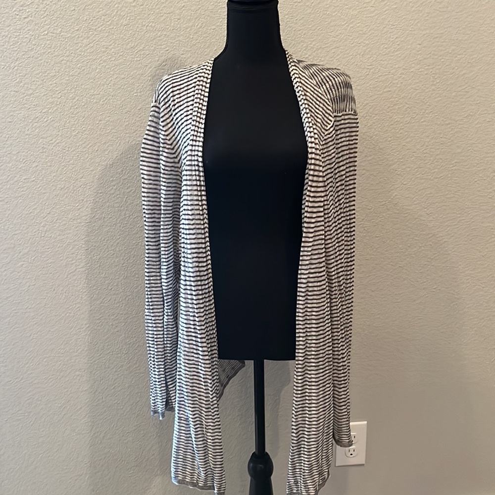 Eileen Fisher Striped Cardigan Size 2X Lightweight
